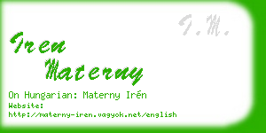 iren materny business card
