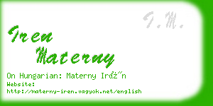 iren materny business card